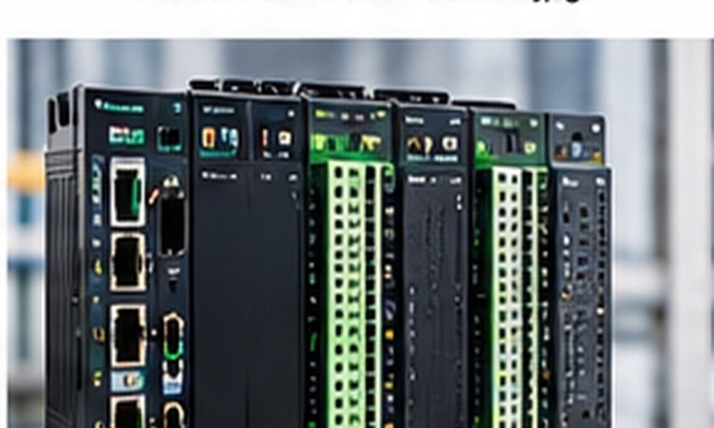 PLC و تجهیزات کنترل در تابلو اتوماسیون صنعتی